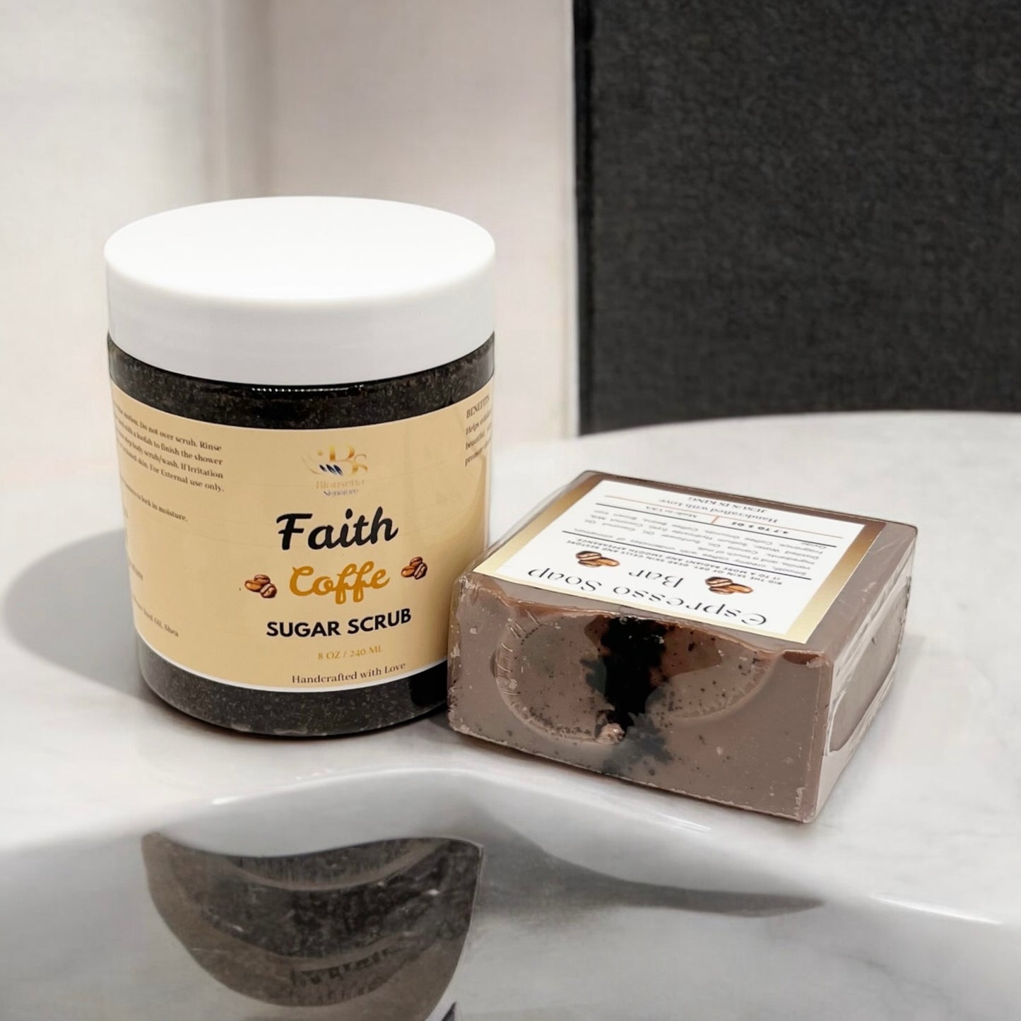 Coffee Scrub and Espresso bar soap Bundle